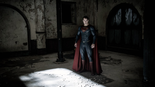 Superman costume dark room shadow free wallpaper - medium preview image