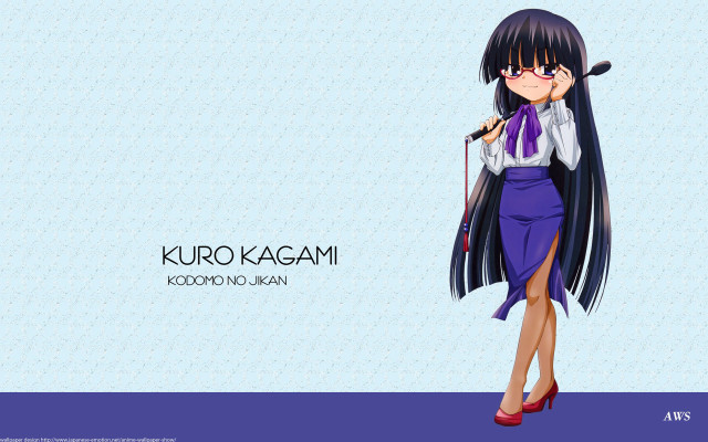Girl black hair purple skirt free wallpaper - medium preview image