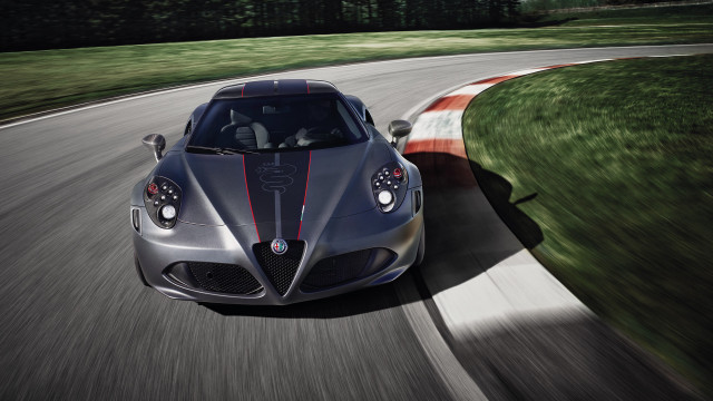 Silver sports car forest road #4 free wallpaper - medium preview image