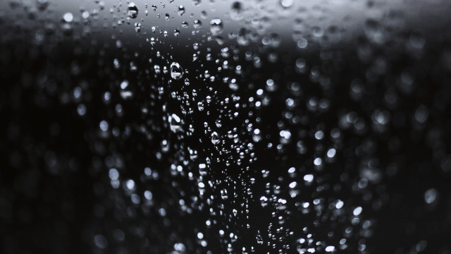 Rain drops window black white free wallpaper - medium preview image