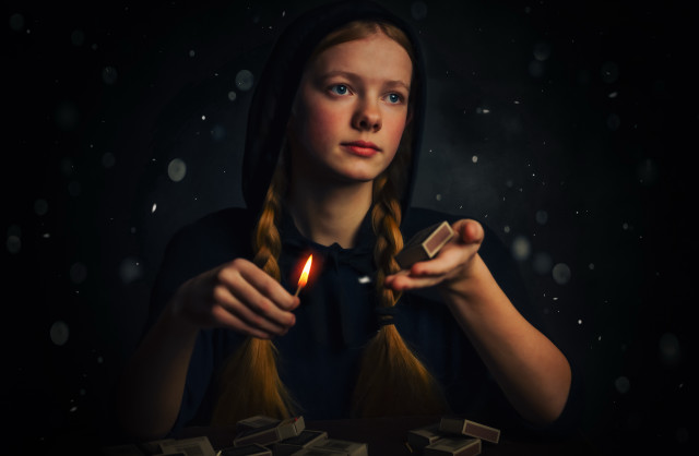 Woman candle magic realist galaxy free wallpaper - medium preview image