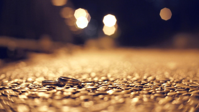 Wedding rings blurry bokeh moon free wallpaper - medium preview image