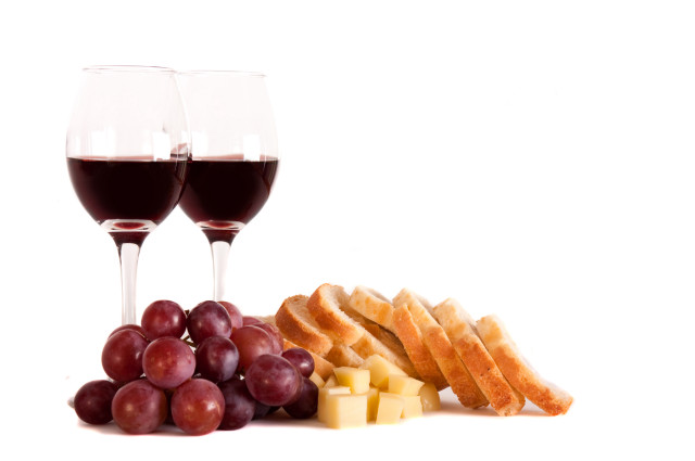 Wine bread grapes stilllife food free wallpaper - medium preview image