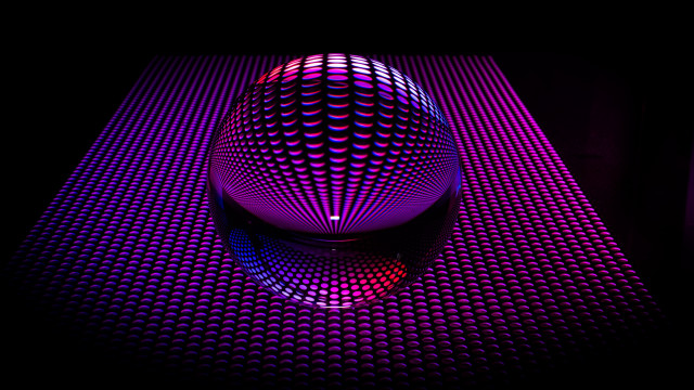 Purple holography raytracing fence honeycomb free wallpaper - medium preview image