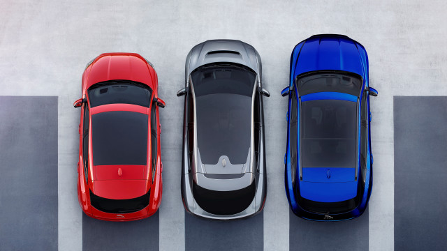 Three cars parking lot sky free wallpaper - medium preview image