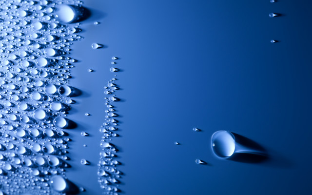 Blue water drops macro bubble free wallpaper - medium preview image