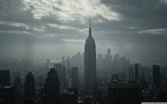 City skyline tall building clouds #2 free wallpaper - medium preview image