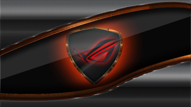 Shiny red black shield logo free wallpaper - medium preview image