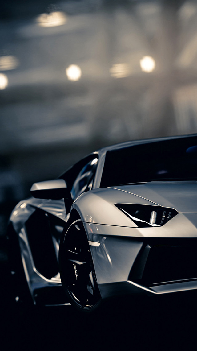 White sports car night street #2 free wallpaper - medium preview image