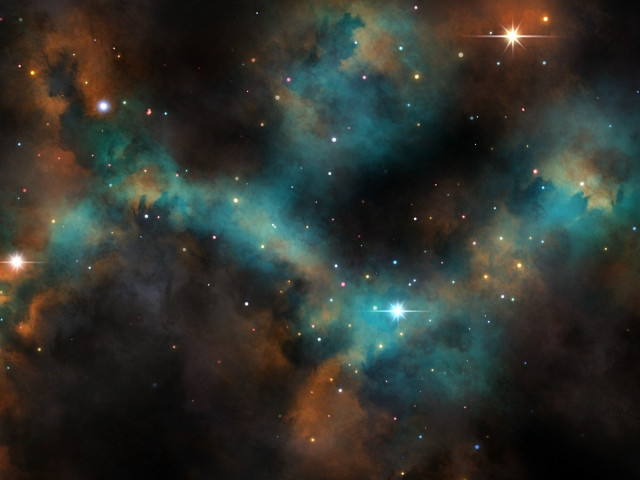 Large star cluster space aurora #2 free wallpaper - medium preview image