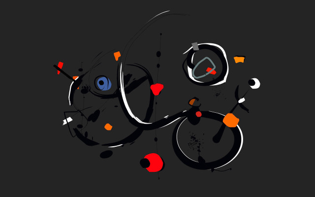 Black red abstract circles dots free wallpaper - medium preview image