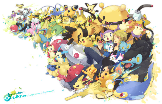 Pokemon characters grouped paint splash free wallpaper - medium preview image