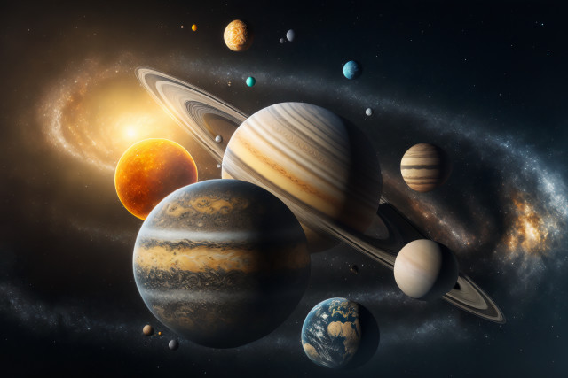 Solar system background sun star free wallpaper - medium preview image