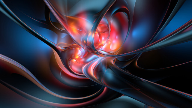 Blue red swirls abstract fractals free wallpaper - medium preview image