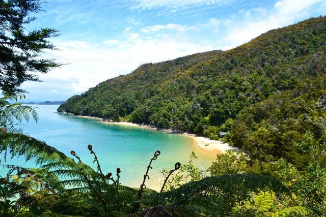 Beach mountain sky water nature free wallpaper - medium preview image