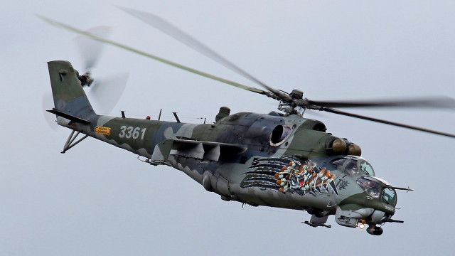 Military helicopter cloudy sky sticker free wallpaper - medium preview image