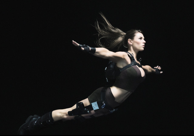 Woman skateboard trick futurism unreal free wallpaper - medium preview image