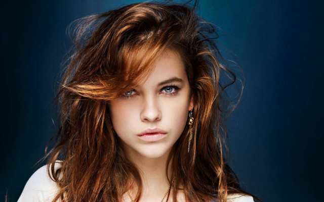 Woman blue eyes long hair #3 free wallpaper - medium preview image