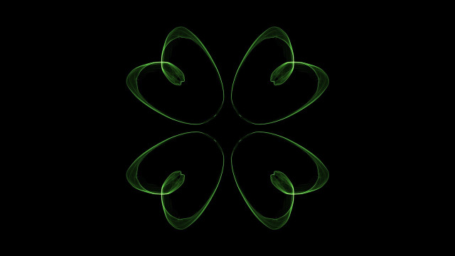 Green flower mandelbrot spirals generative free wallpaper - medium preview image