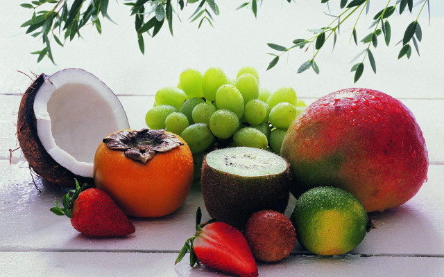 Fruit bowl table arcimboldo stilllife free wallpaper - medium preview image
