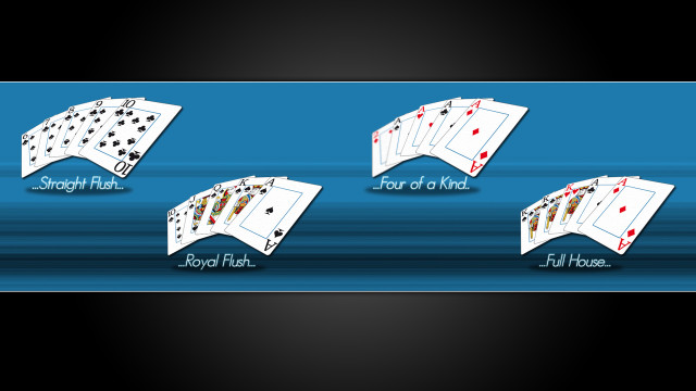 Blue background playing cards royal #2 free wallpaper - medium preview image