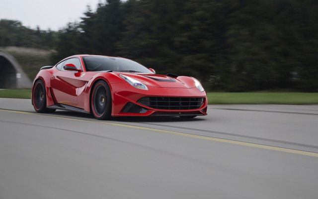 Red sports car driving tunnel free wallpaper - medium preview image