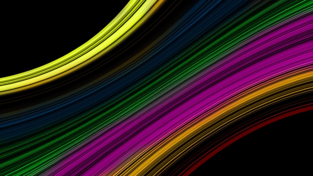 Black background multicolored waves abstract #2 free wallpaper - medium preview image