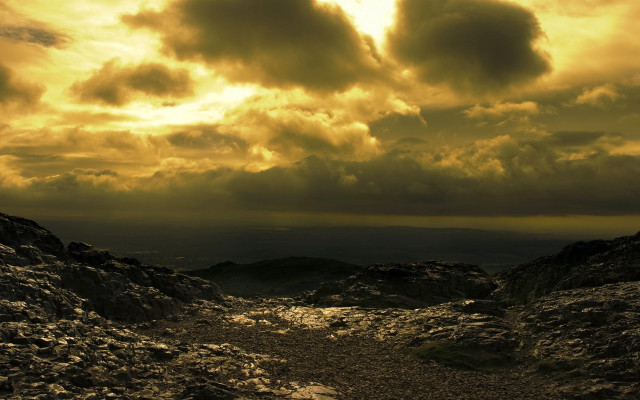 Dirt path mountain cloudy sky #3 free wallpaper - medium preview image