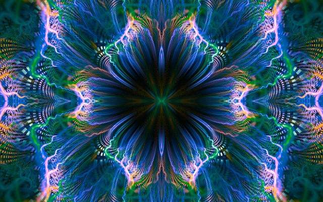Kaleiki colorful psychedelic flowers nature free wallpaper - medium preview image