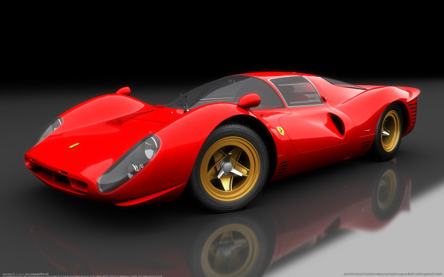 Red sports car gold rims #8 free wallpaper - medium preview image