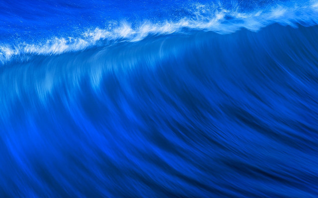 Blue wave surfer ocean beach free wallpaper - medium preview image