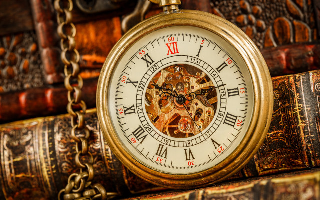 Gold pocket watch steampunk gears #2 free wallpaper - medium preview image