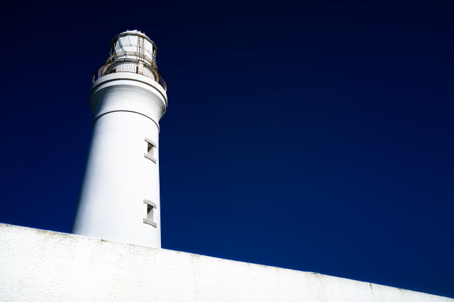 Lighthouse blue sky tiltshift abstract free wallpaper - medium preview image