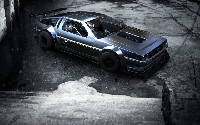 Car flat tire parking lot free wallpaper - medium preview image