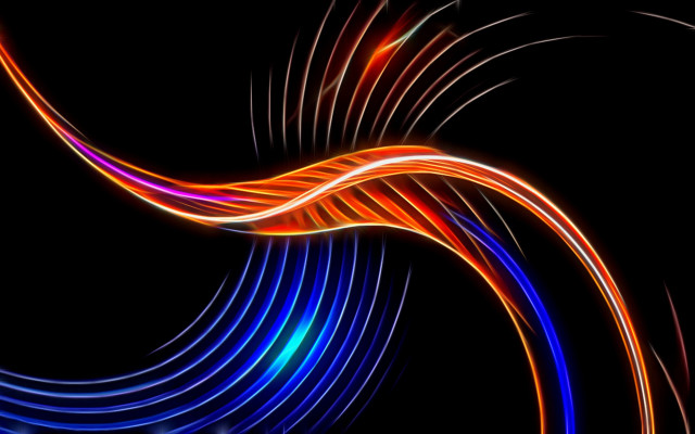 Colorful abstract lines curves black #2 free wallpaper - medium preview image