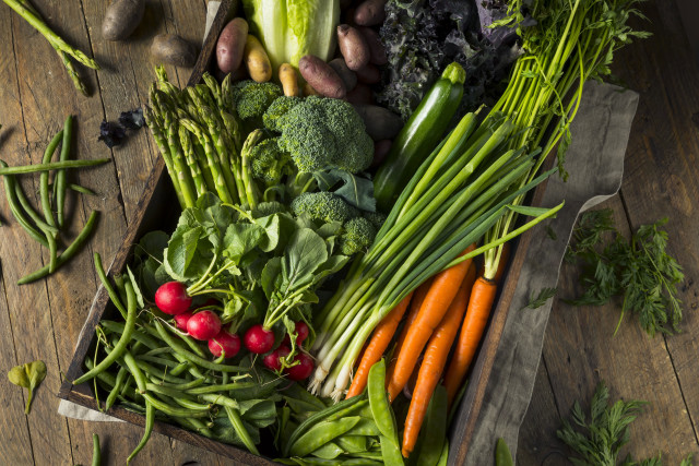 Wooden box vegetables table knife free wallpaper - medium preview image
