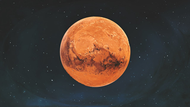 Red planet stars space art #2 free wallpaper - medium preview image