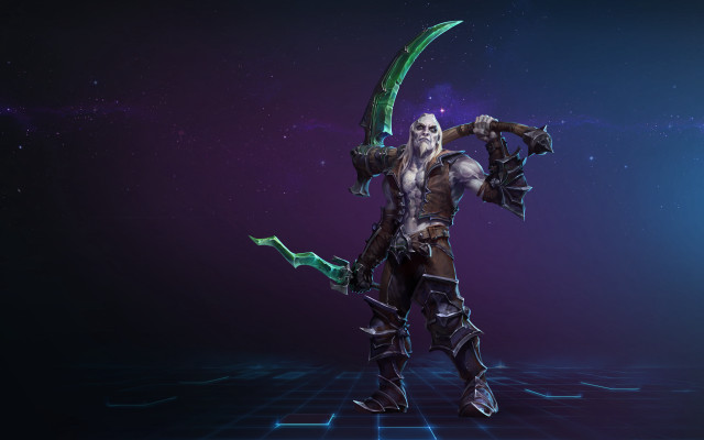 Dark suit green sword skull free wallpaper - medium preview image