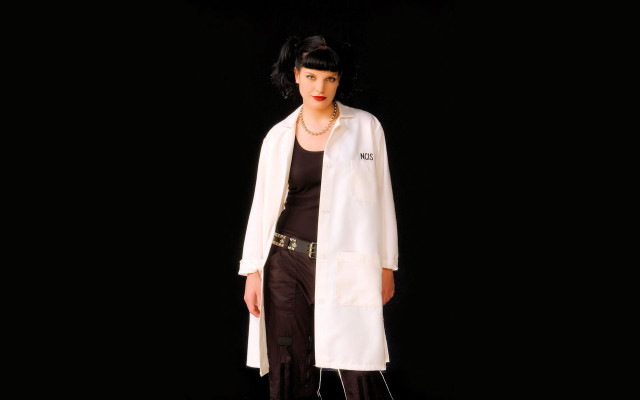 Woman white coat black pants #3 free wallpaper - medium preview image