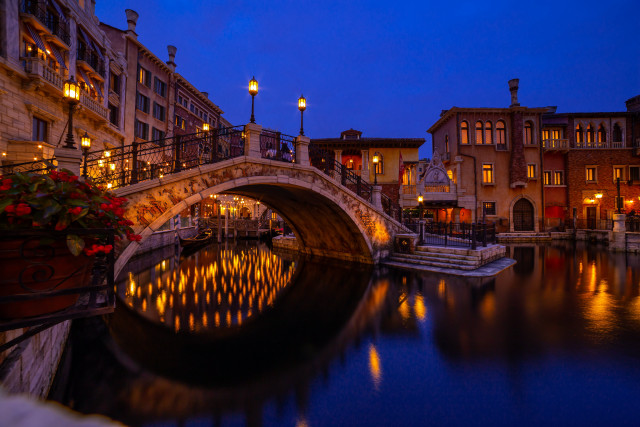 Bridge river building night lights #3 free wallpaper - medium preview image