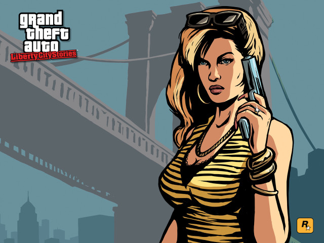 Woman cell phone bridge sky free wallpaper - medium preview image