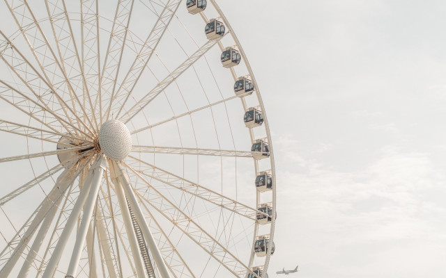 Ferris wheel people plane park free wallpaper - medium preview image