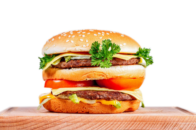 Hamburger cheese lettuce tomato mayonnaise free wallpaper - medium preview image