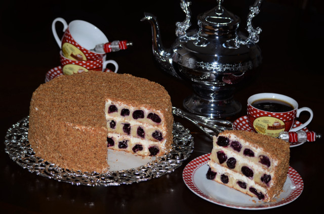 Cake slice plate coffee teapot free wallpaper - medium preview image