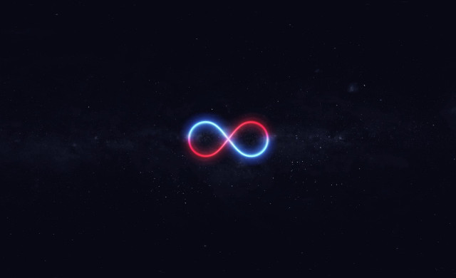 Neon lights dark sky space free wallpaper - medium preview image