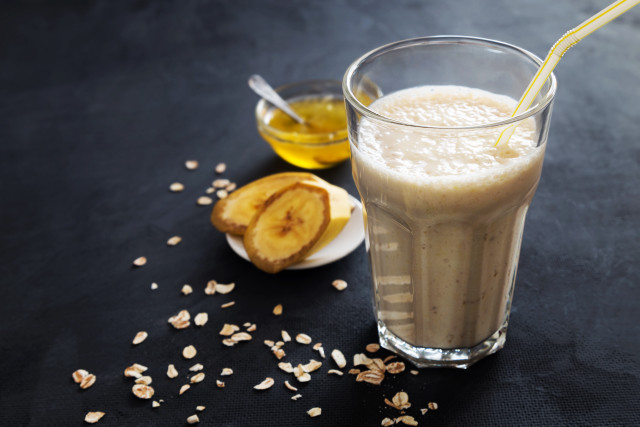Milk straw nuts banana peel free wallpaper - medium preview image