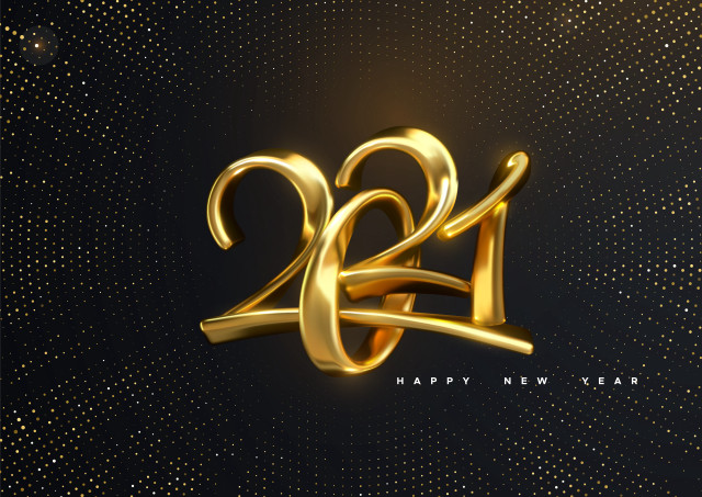Golden new years eve card free wallpaper - medium preview image