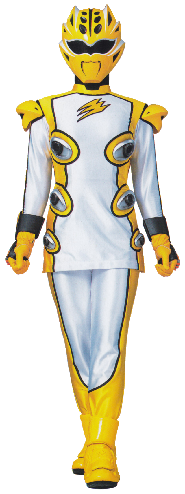 Man yellow white suit helmet free wallpaper - medium preview image