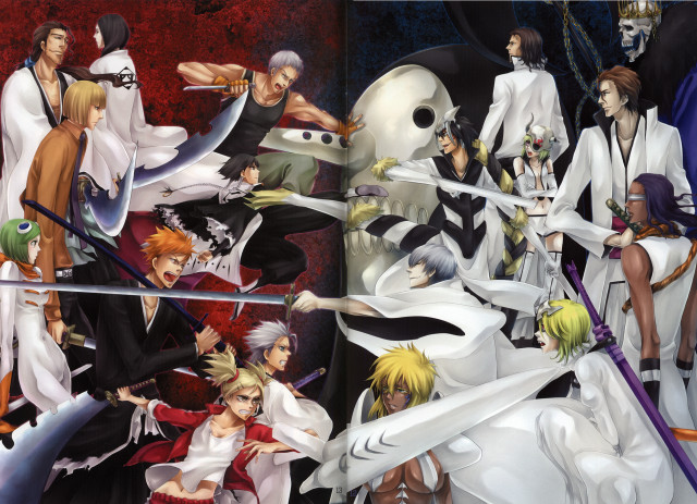 Anime characters swords skeleton skull free wallpaper - medium preview image