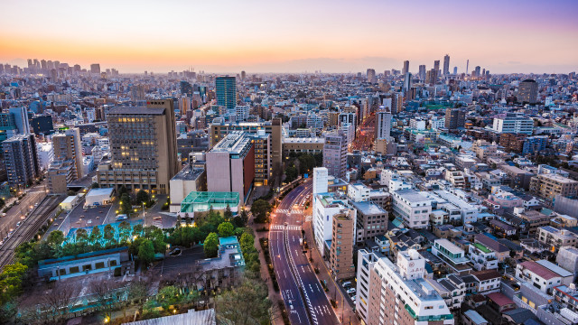 Tokyo sunset cityscape tower bridge free wallpaper - medium preview image